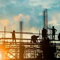 Scaffolding at a jobsite