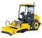Yellow Bomag Ride-on Single Padfoot Drum Vibratory Roller