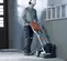 Silver and orange and black HUSQVARNA Walk-behind Concrete Grinder, Single Head, Electric Powered