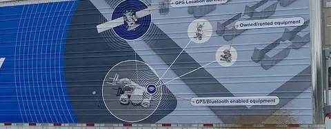 Tool trailer showing bluetooth tracking