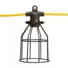 Black Southwire 50 foot Outdoor Work Light String with yellow cord