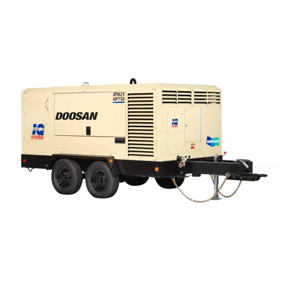 Beige Doosan Towable Air Compressor,