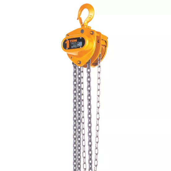 Yellow Kito manual chain hoist