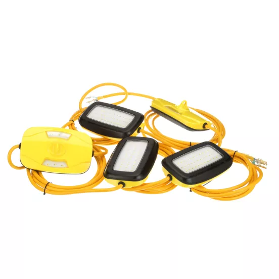 Southwire 50 foot light string with led lights and a yellow cord