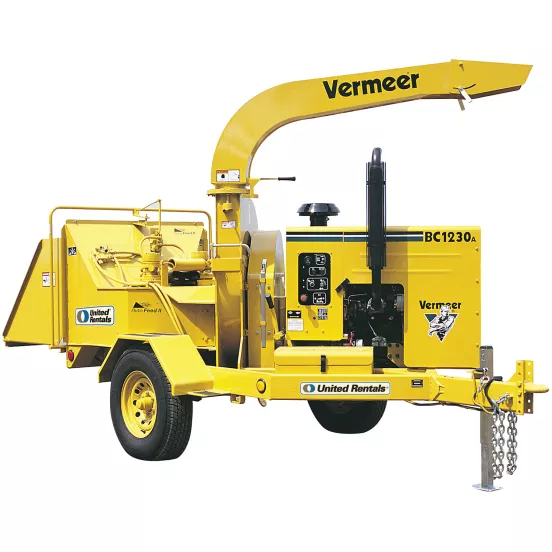 Yellow Vermeer brush chipper